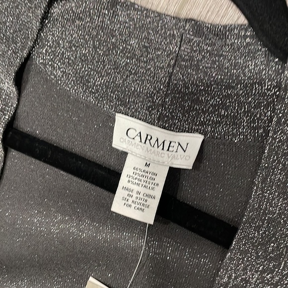 🆕Carmen Marc Valvo short dressy cardigan Sz Medium G23 - Picture 3 of 5